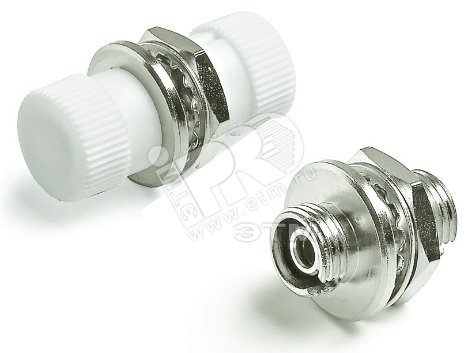 Адаптер оптический проходной FC-FC. SM/MM. simplex. корпус металл. белые колпачки