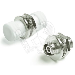 Адаптер оптический проходной FC-FC. SM/MM. simplex. корпус металл. белые колпачки