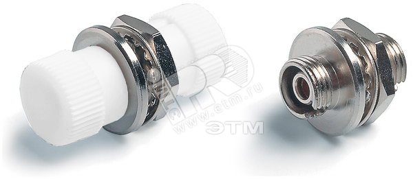 Адаптер оптический проходной FC/APC-FC/APC SM simplex корпус металл зеленые колпачки