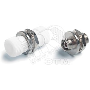 Адаптер оптический проходной FC/APC-FC/APC SM simplex корпус металл зеленые колпачки