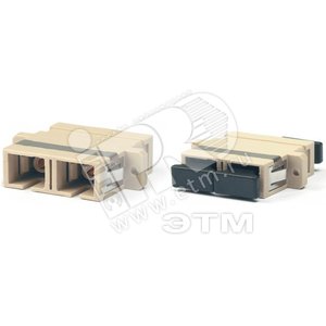 Адаптер оптический проходной SC/APC-SC/APC SM simplex корпус пластиковый зеленый черные колпачки