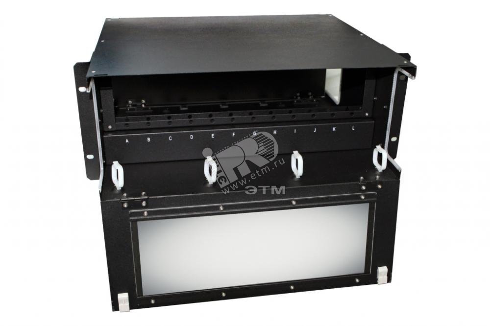 Патч-панель 19д. универсальная пустой корпус 4U фиксированная рама вертикальная 12 вертикальны* слотов