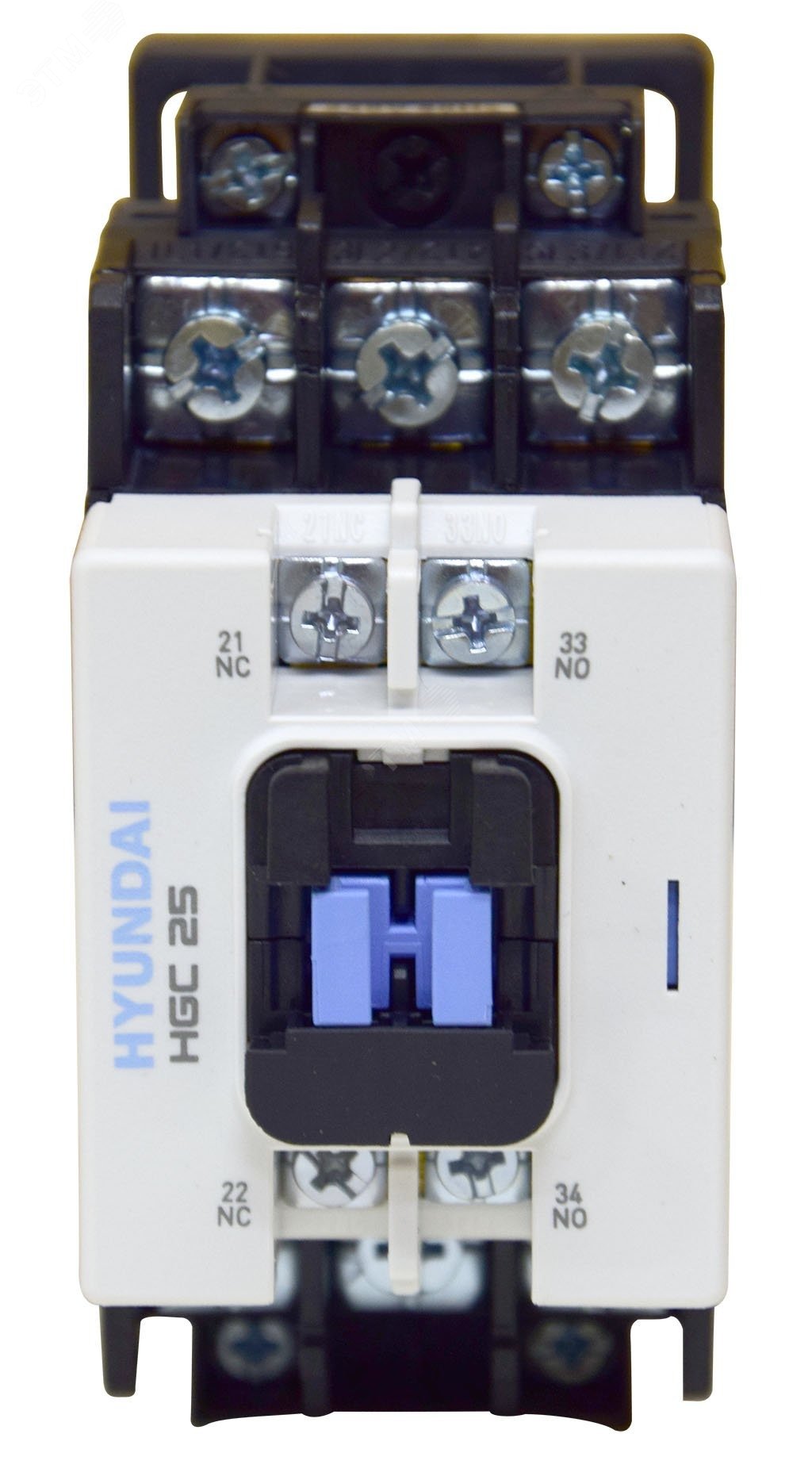 Магнитный контактор HGC25 11NS D024 25А 11 кВт при АС3 (380-440В) кат. 24В DC 1НО+1НЗ
