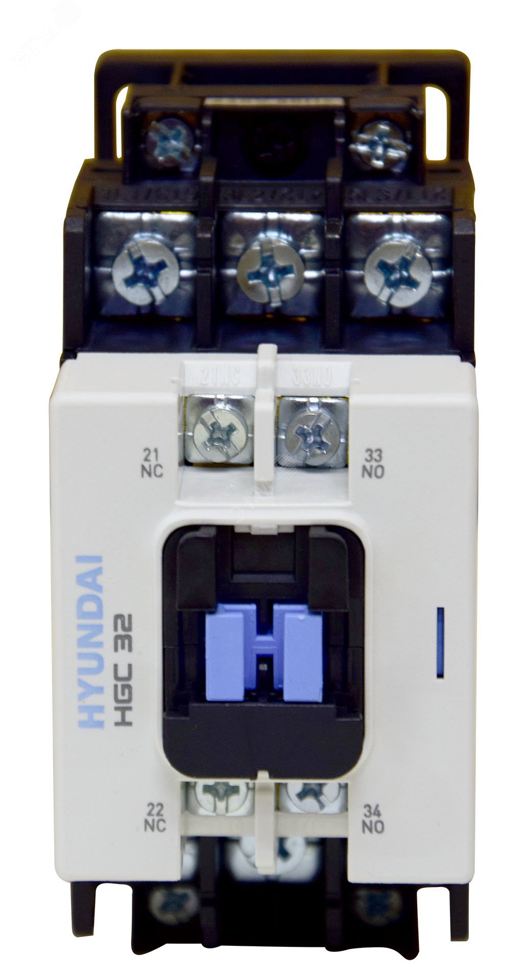 Магнитный контактор HGC32 11NS Х380 32А 15 кВт при АС3 (380-440В) кат. 380В АC 1НО+1НЗ