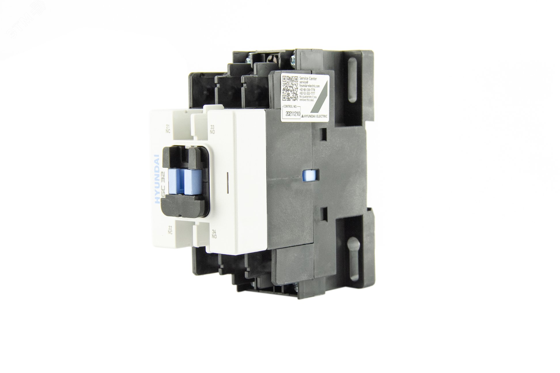 Магнитный контактор HGC32 11NS X024 32А 15 кВт при АС3 (380-440В) кат. 24В АC 1НО+1НЗ