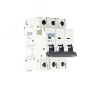 Автоматический выключатель HGD63-M 3PMBS0000C     00003 3 полюса, 3А, ток к.з. 6kA, хар-ка B        (STANDARD)