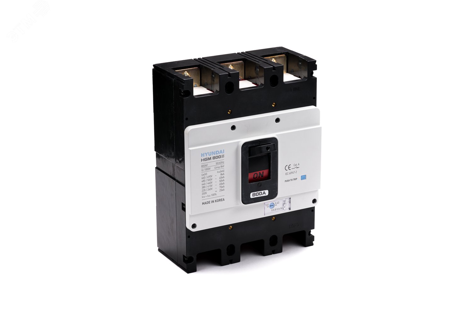 Автоматический выключатель HGM800S 3PT4BS0000C 00800F 504-800A ток к.з. 65kA AC380/415В