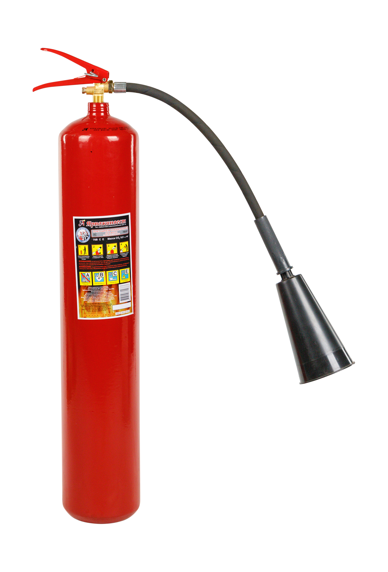 Огнетушитель углекислотный ОУ-6 ВСЕ-01