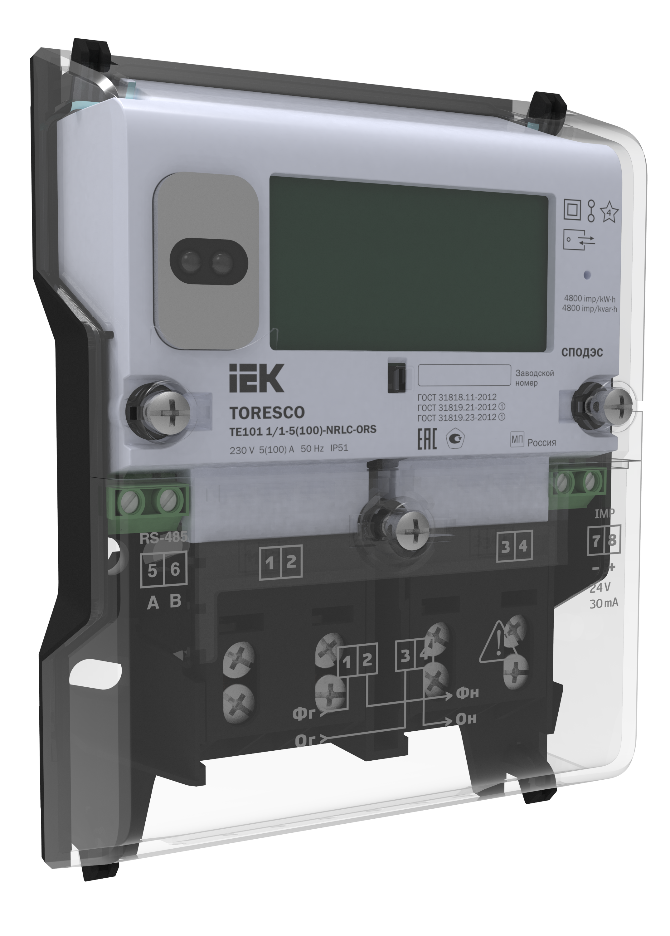 TORESCO Счетчик электрической энергии TE101 1/1-5(100)-NRLC-OF IEK