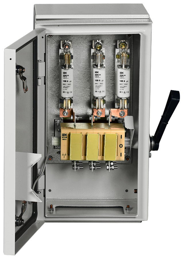 Ящик с рубильником и предохранителями ЯРП-100А (на два направления) У1 IP54 IEK
