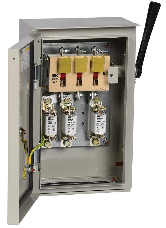 Ящик с рубильником и предохранителями ЯРП-100А У1 IP54 IEK