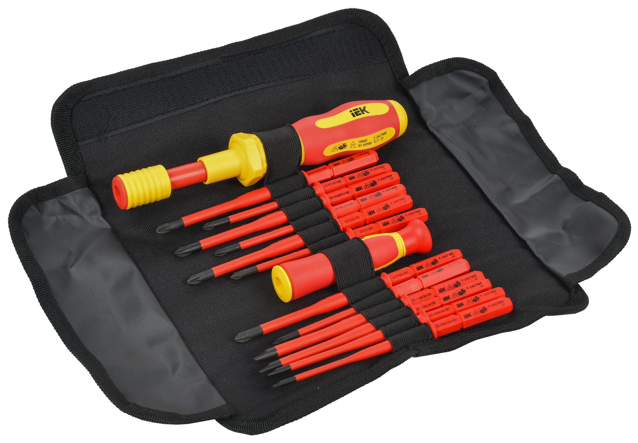 ARMA2L 5 Набор динамометрической отвертки со сменными жалами SLIM Т2 14шт IEK