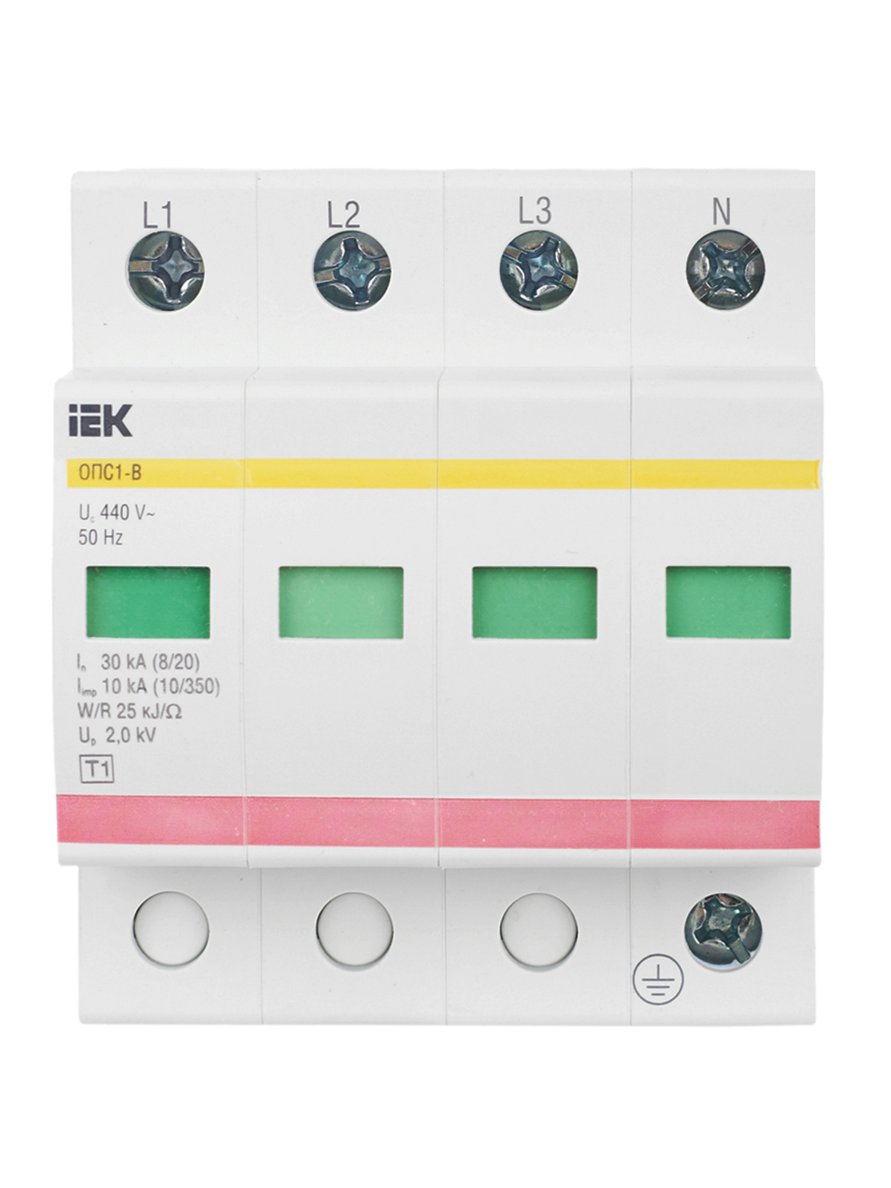 KARAT Ограничитель импульсного перенапряжения ОПС1-B 4P In=30кА Un=400В Im=60кА IEK