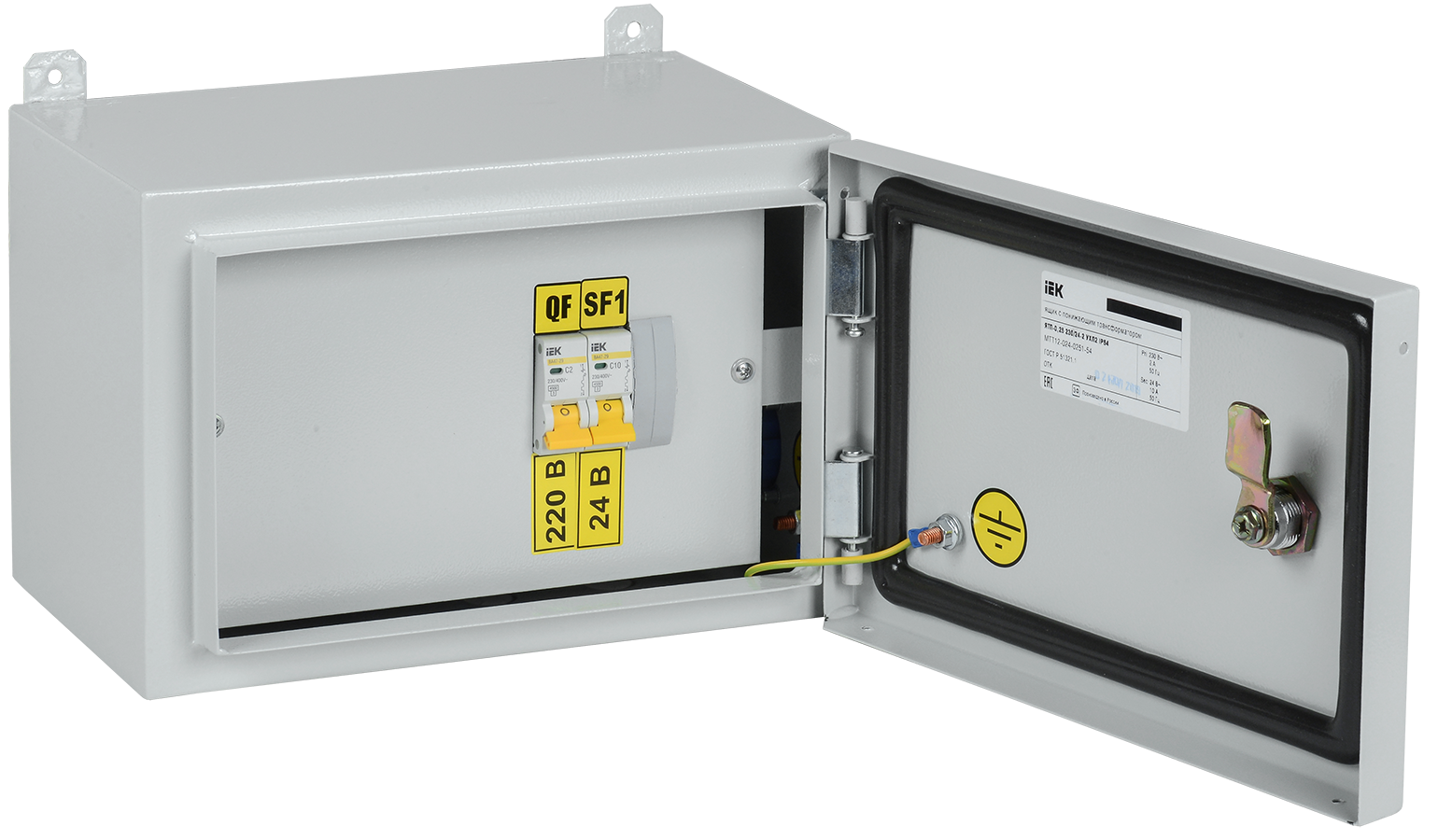 Ящик с понижающим трансформатором ЯТП-0,25 230/24-2 УХЛ2 IP54 IEK