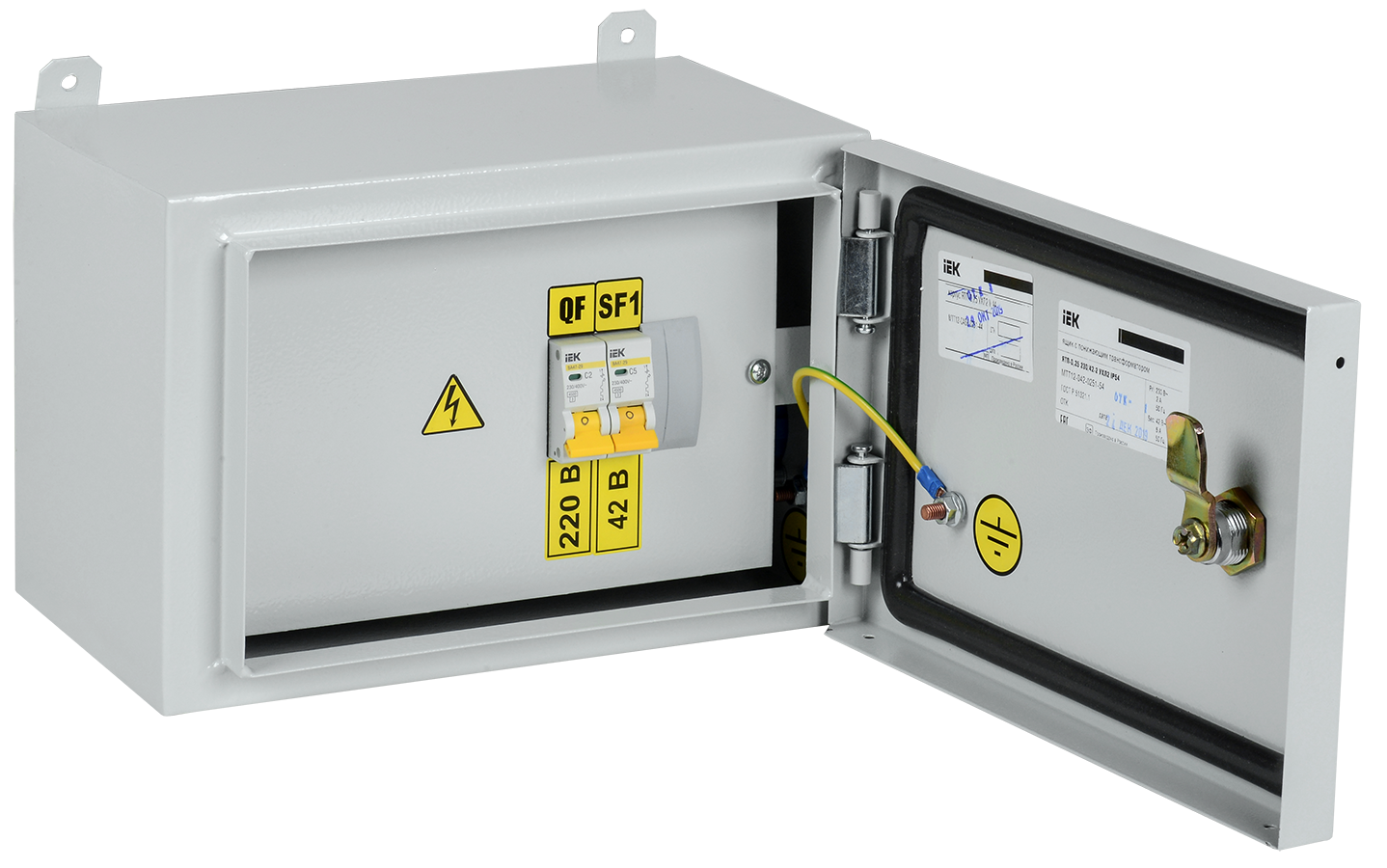 Ящик с понижающим трансформатором ЯТП-0,25 230/42-2 УХЛ2 IP54 IEK