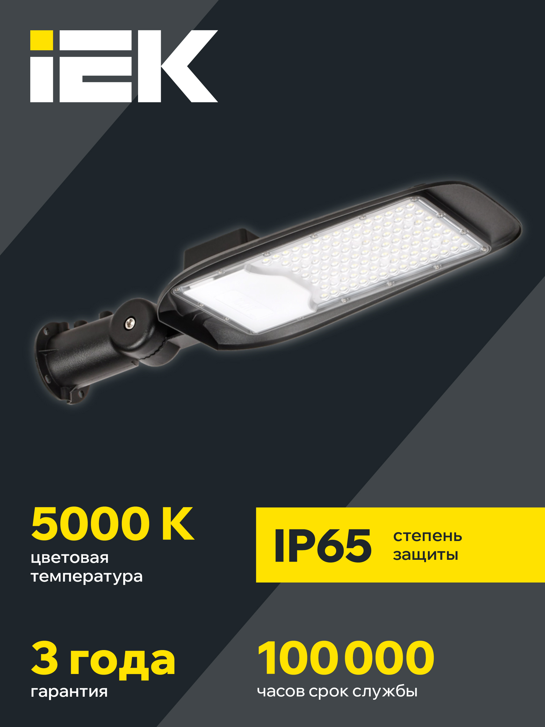 Светильник светодиодный консольный ДКУ 1014-100Ш 5000К IP65 IEK
