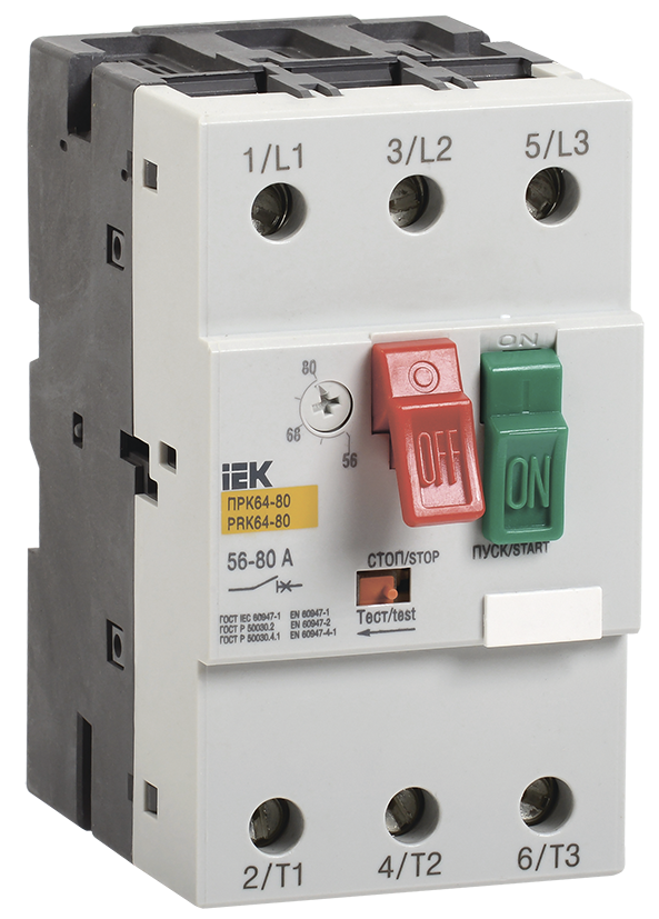 Пускатель ПРК64-80 In=80A Ir=56-80A Ue 660В IEK