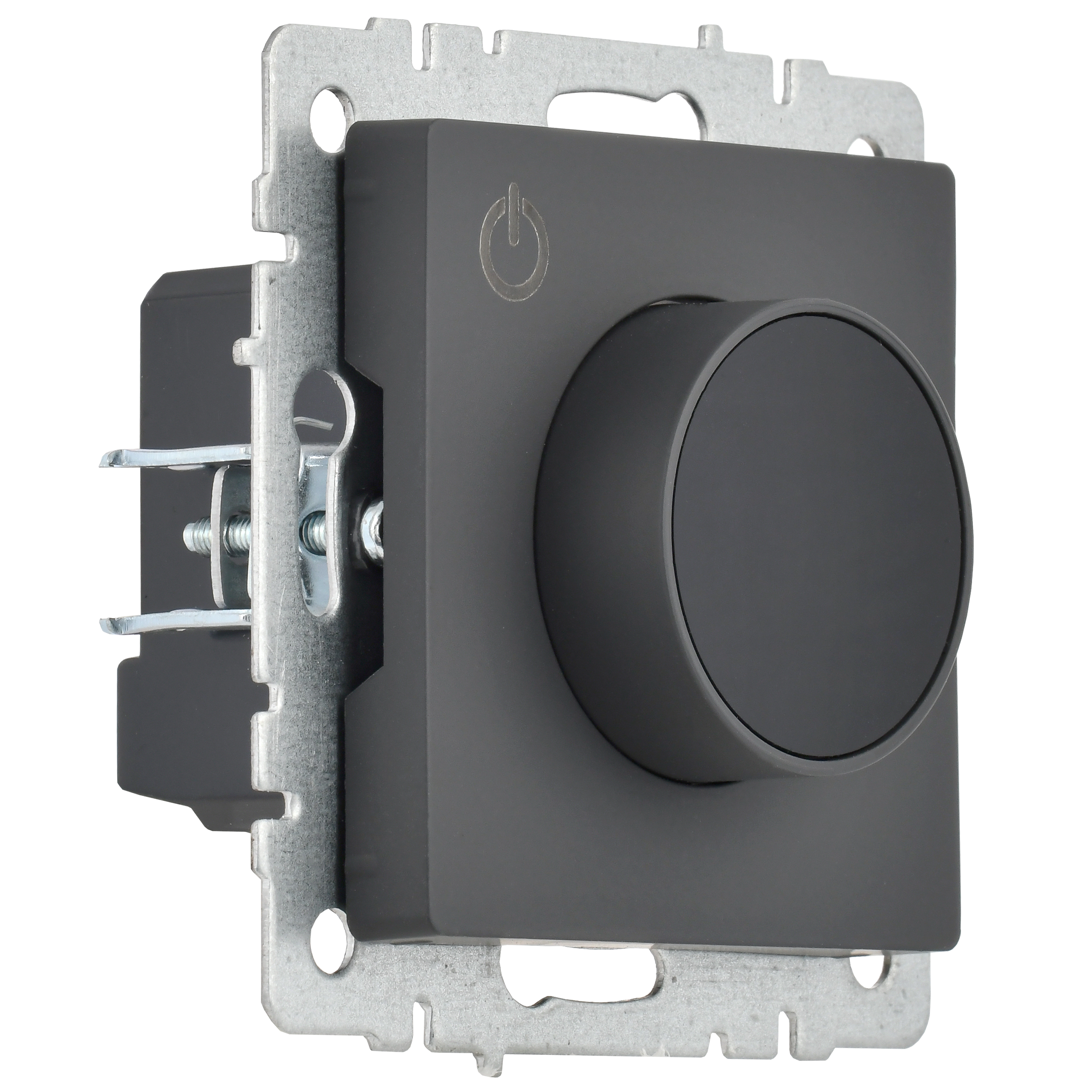 BRITE Термостат электронный с индикацией ТС10-1-БрГ графит IEK