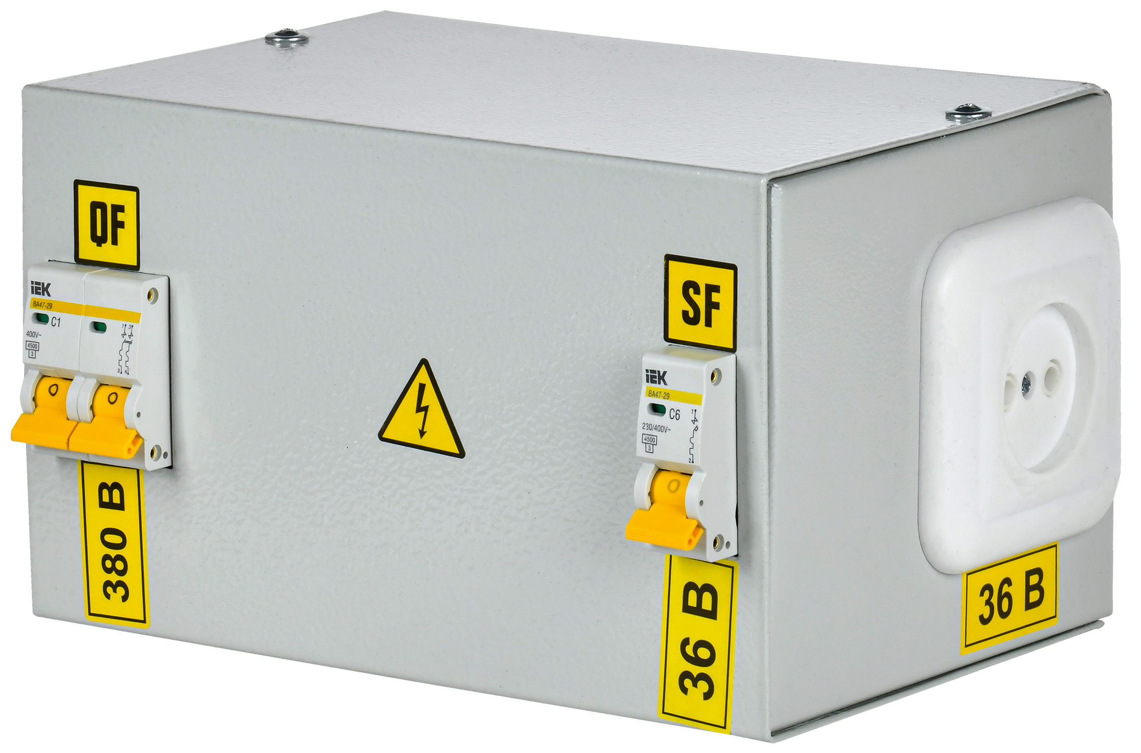 Ящик с понижающим трансформатором ЯТП-0,25 400/36-3 36 УХЛ4 IP30 IEK