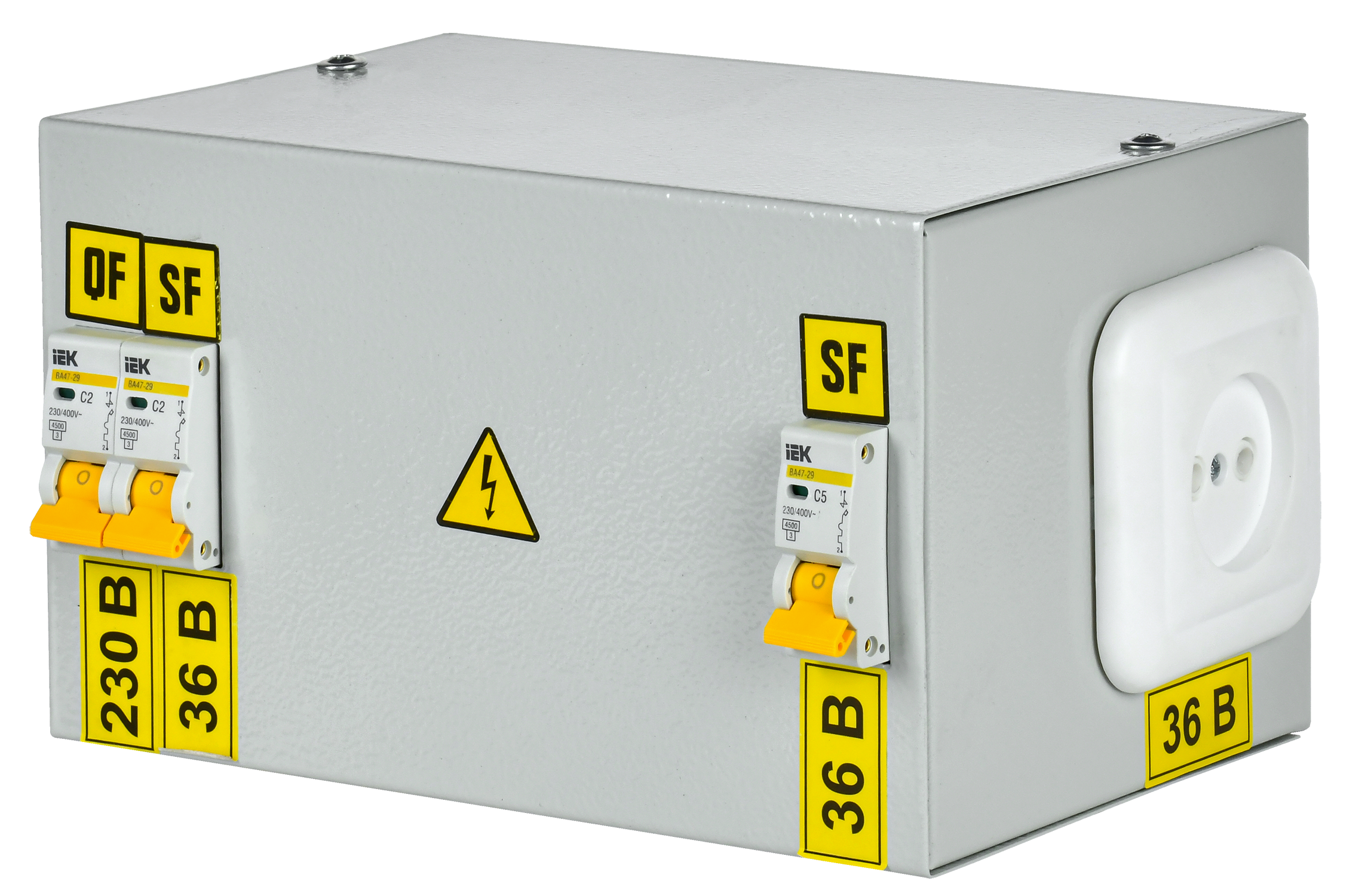 Ящик с понижающим трансформатором ЯТП-0,25 230/36-3 36 УХЛ4 IP30 IEK