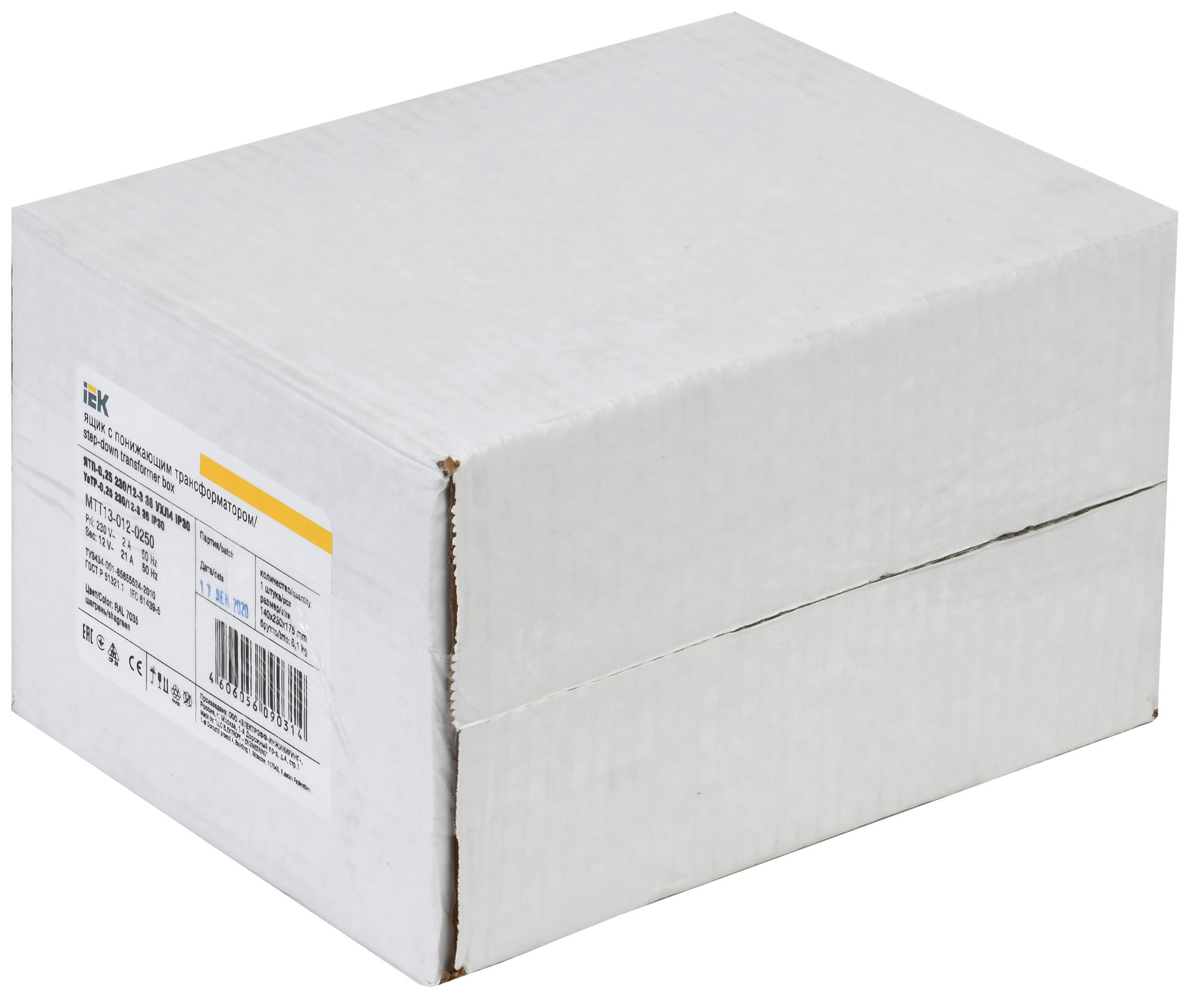Ящик с понижающим трансформатором ЯТП-0,25 230/12-3 36 УХЛ4 IP30 IEK