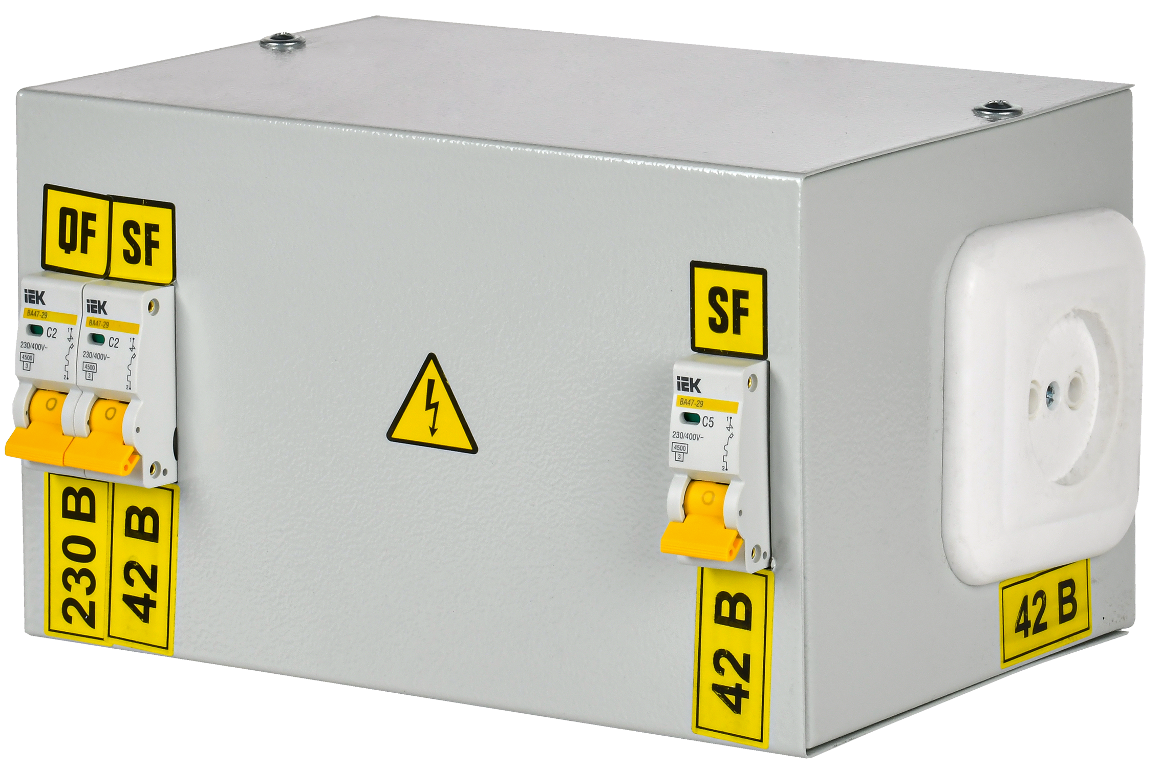 Ящик с понижающим трансформатором ЯТП-0,25 230/42-3 36 УХЛ4 IP30 IEK