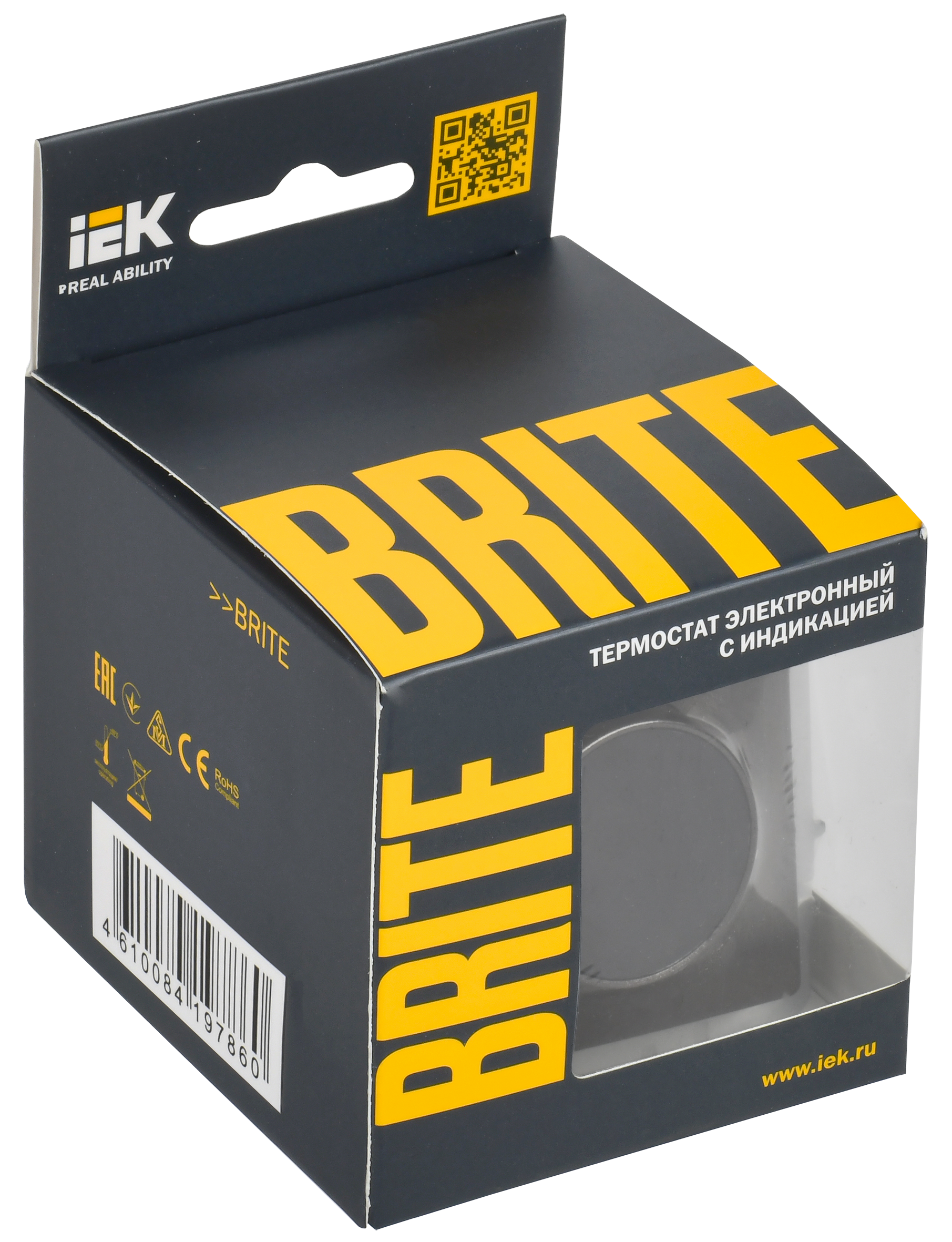 BRITE Термостат электронный с индикацией ТС10-1-БрТБ темная бронза IEK