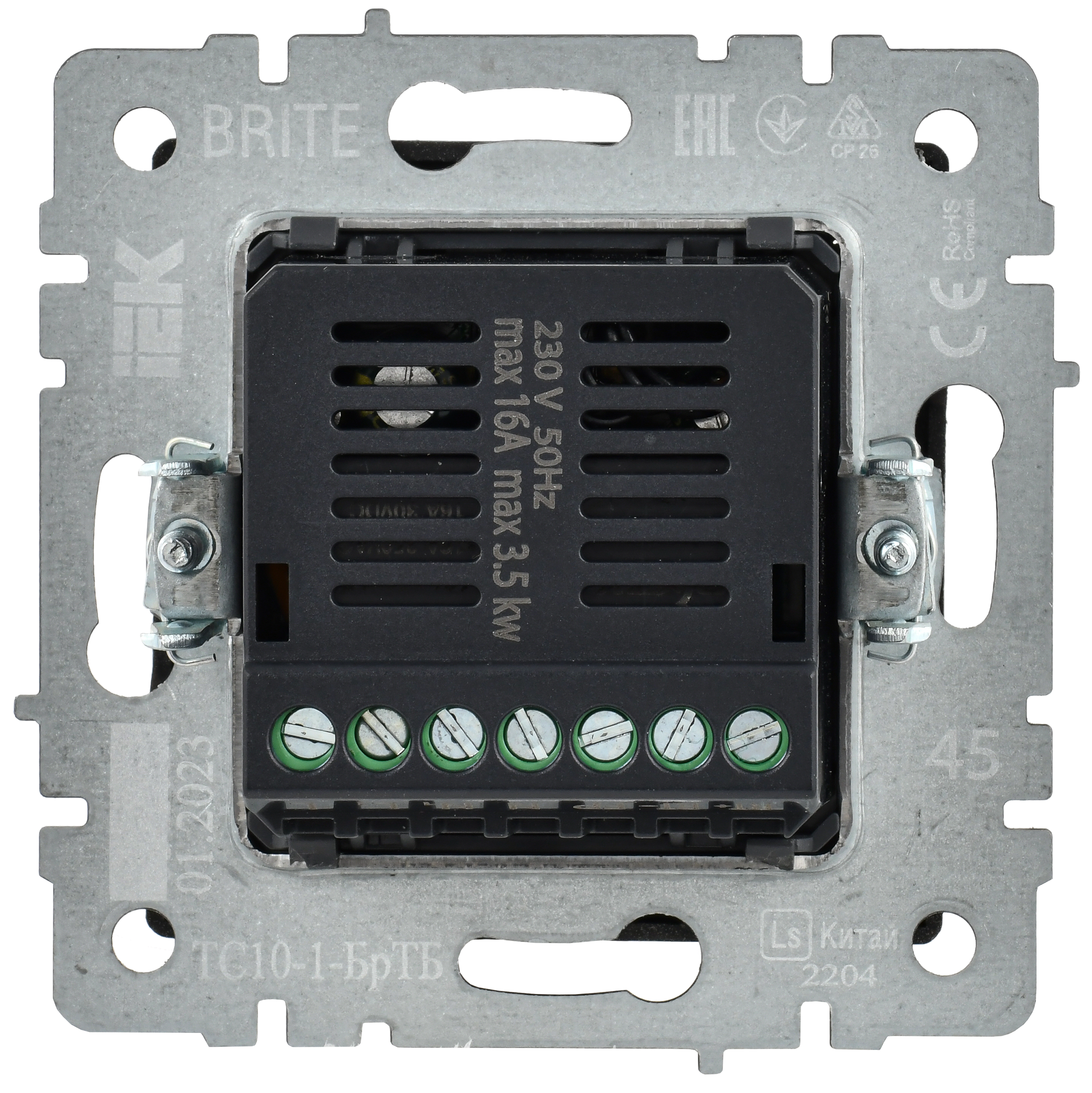 BRITE Термостат электронный с индикацией ТС10-1-БрТБ темная бронза IEK