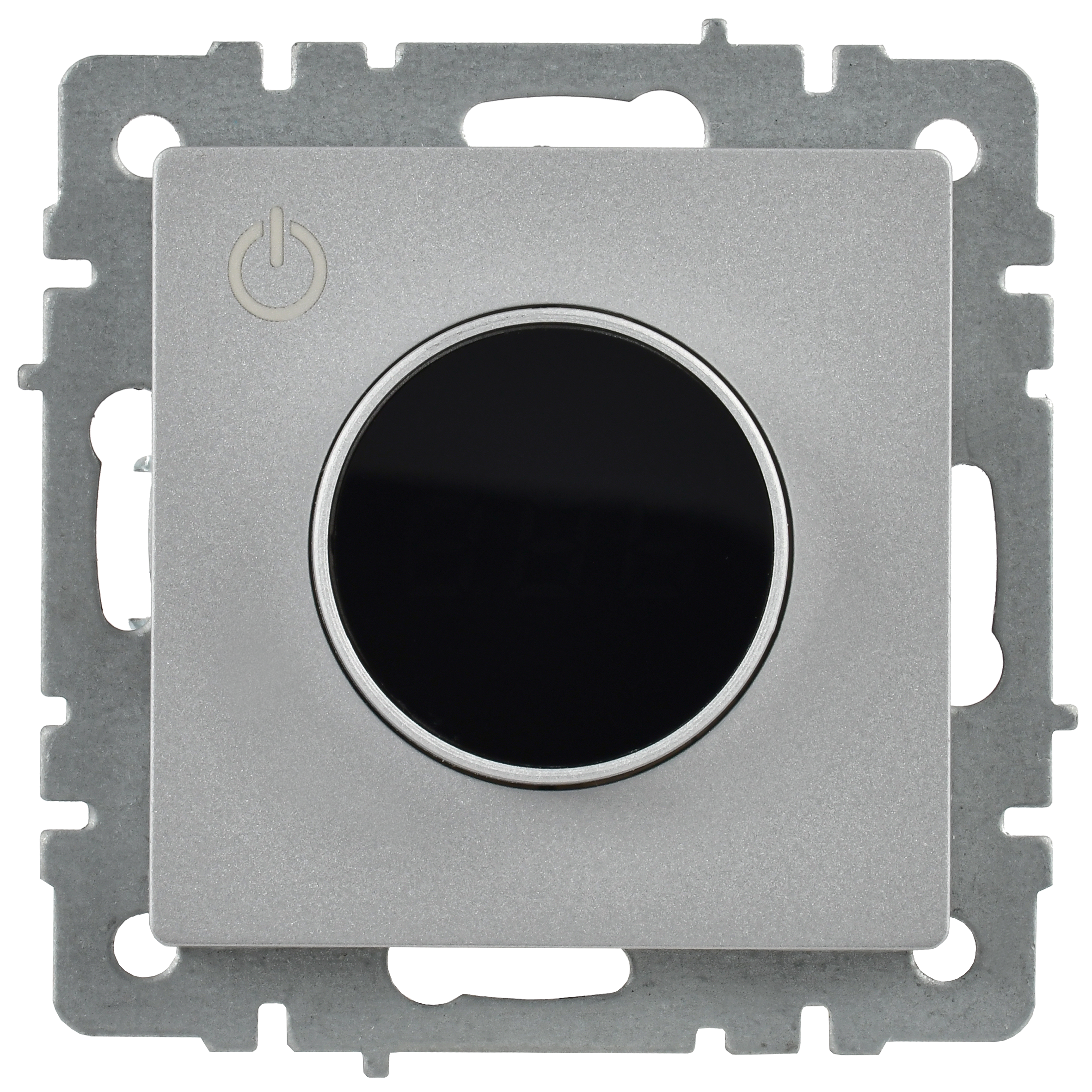 BRITE Термостат электронный с индикацией ТС10-1-БрА алюминий IEK