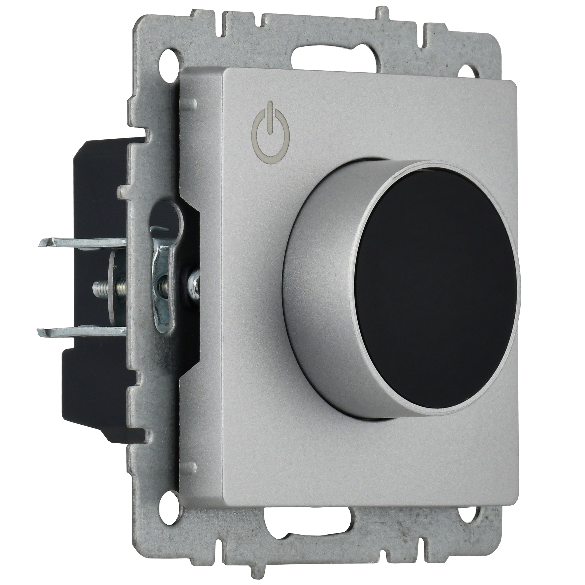 BRITE Термостат электронный с индикацией ТС10-1-БрА алюминий IEK