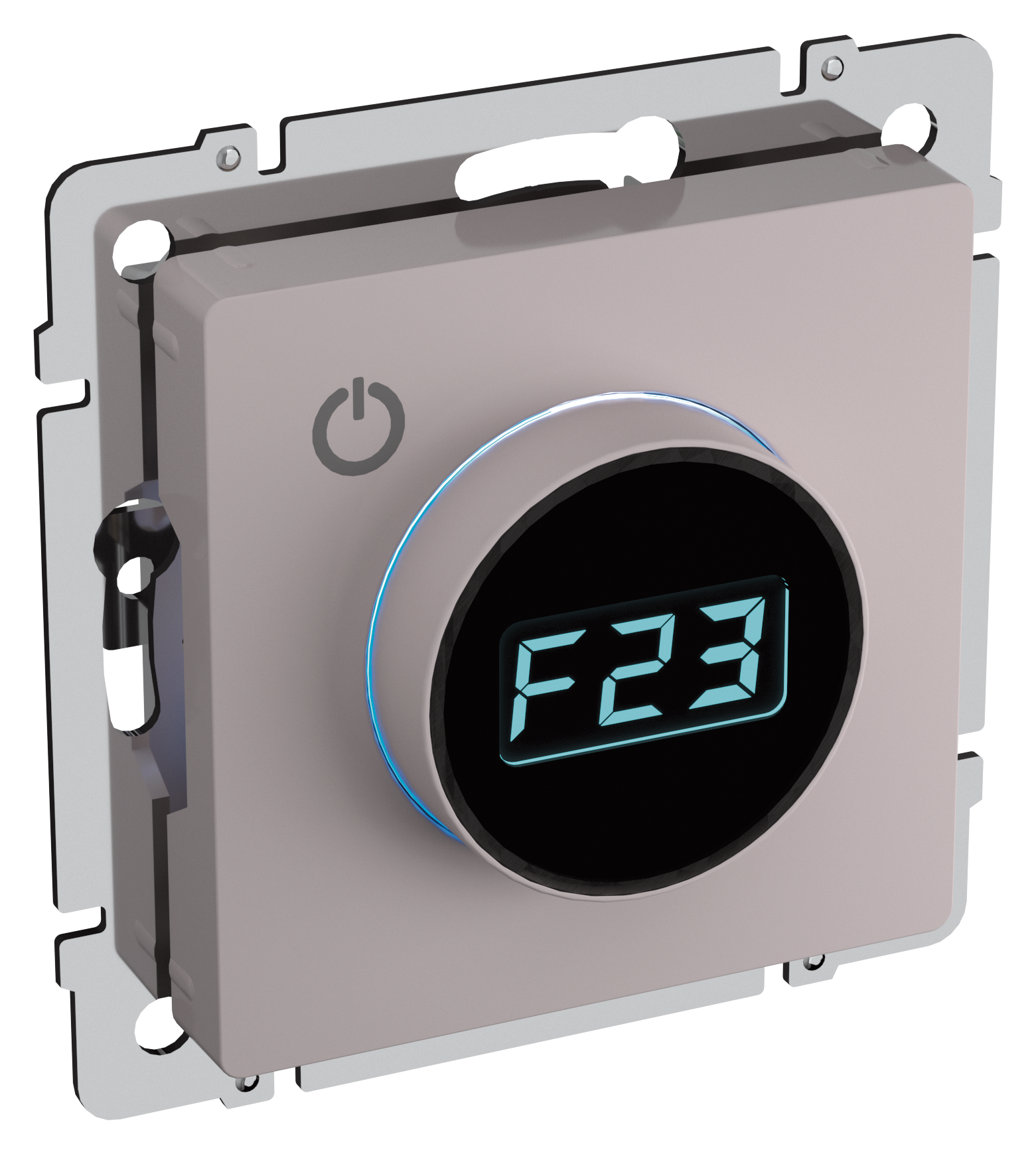 BRITE Термостат электронный с индикацией ТС10-1-БрЖ жемчуг IEK