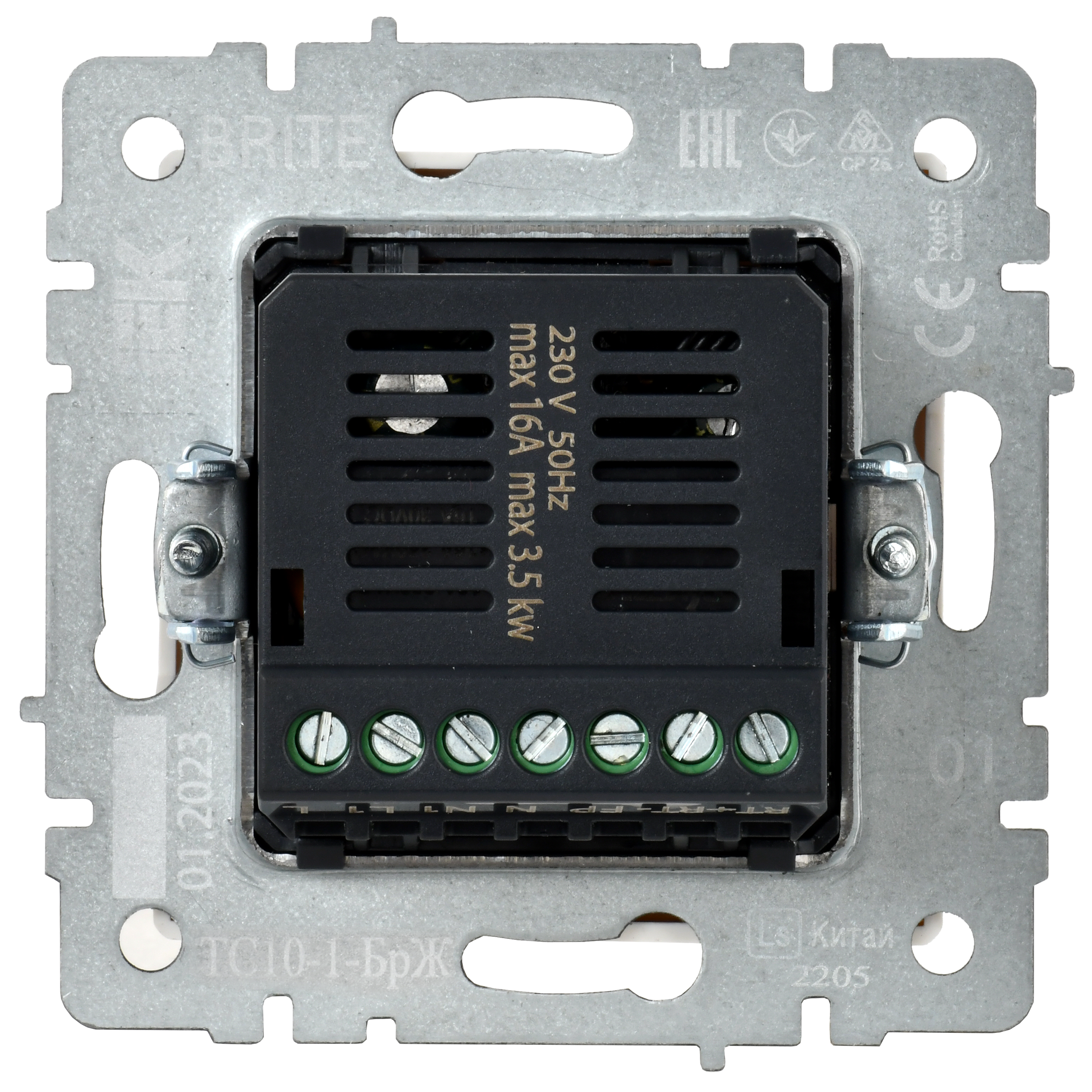 BRITE Термостат электронный с индикацией ТС10-1-БрЖ жемчуг IEK