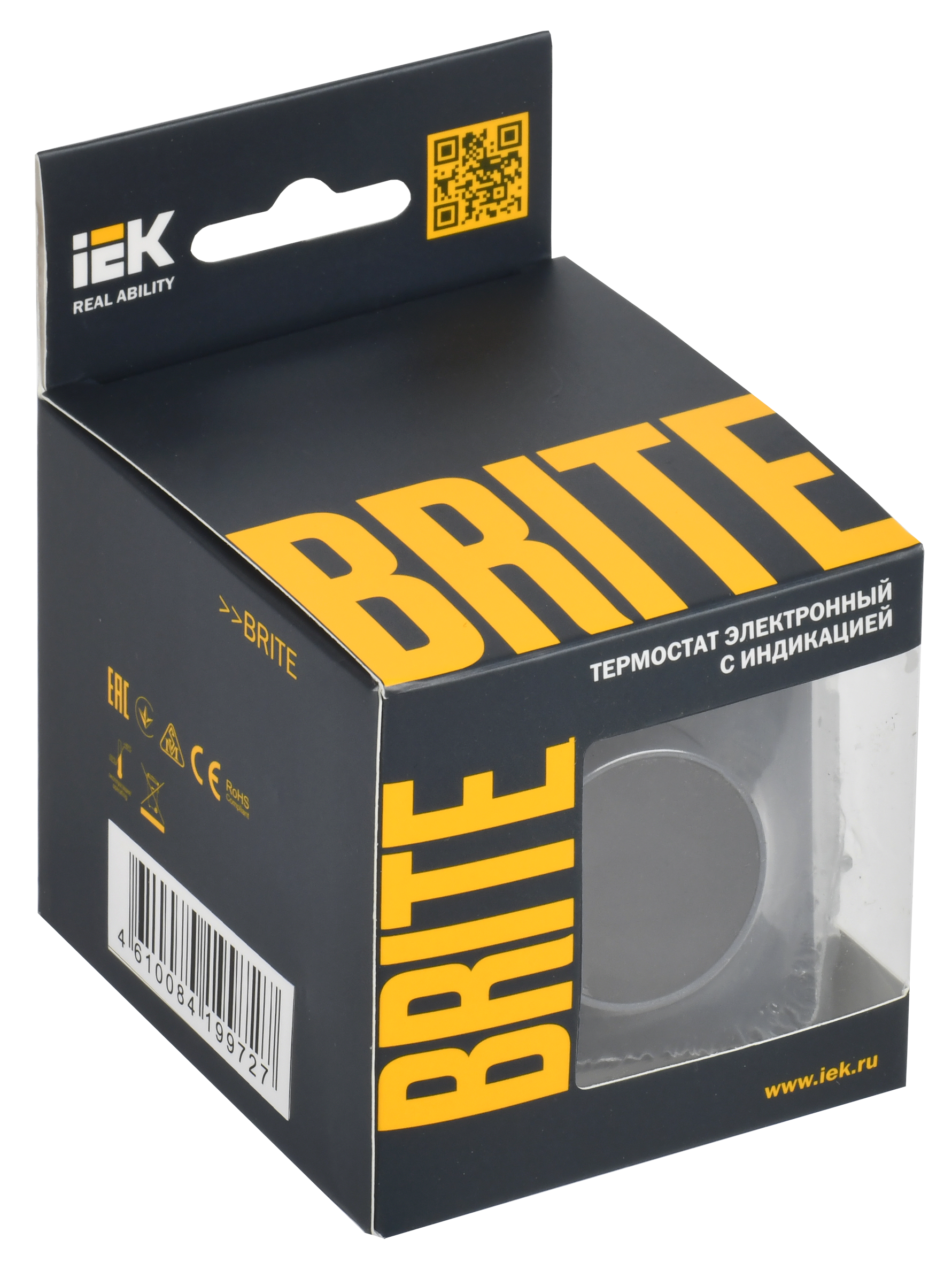 BRITE Термостат электронный с индикацией ТС10-1-БрМ маренго IEK