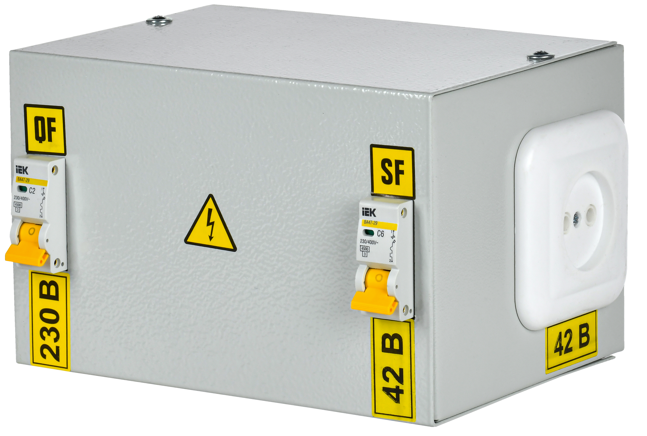 Ящик с понижающим трансформатором ЯТП-0,25 230/42-2 36 УХЛ4 IP30 IEK