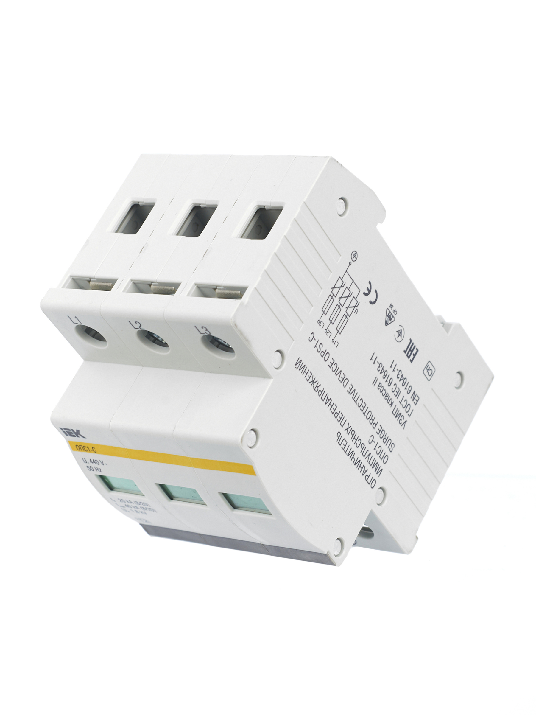 KARAT Ограничитель импульсного перенапряжения ОПС1-C 3P In=20кА Un=400В Im=40кА IEK