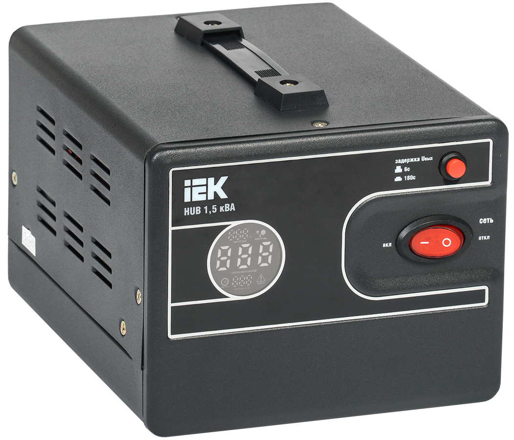 Стабилизатор напряжения переносной HUB 1,5кВА IEK