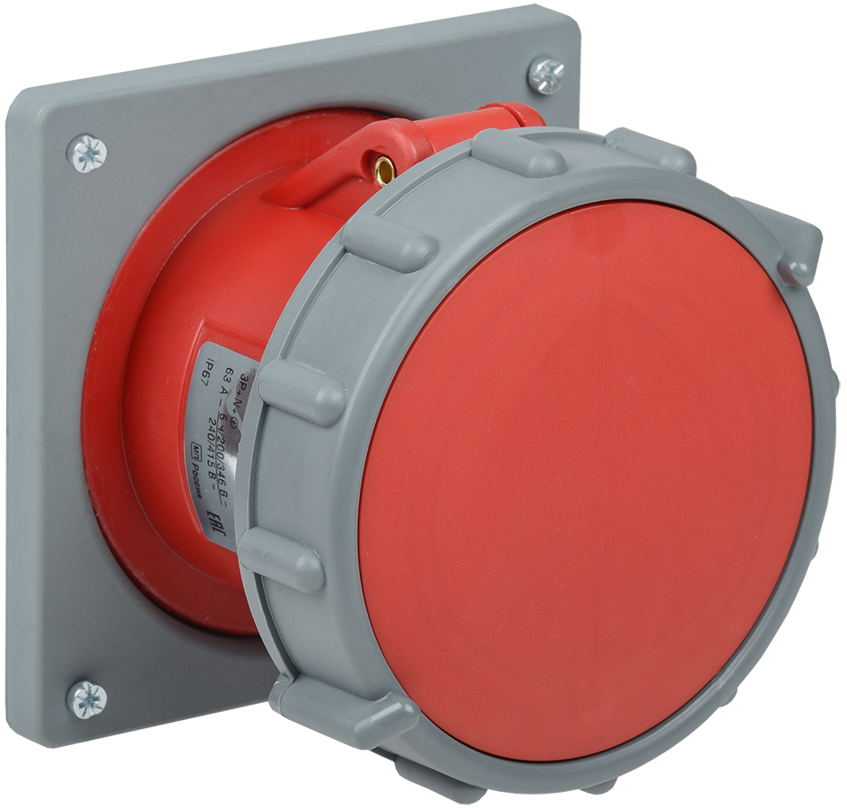 Розетка встраиваемая MAGNUM ССИ-435 63А-6ч/200-415В 3P+PE+N IP67 IEK