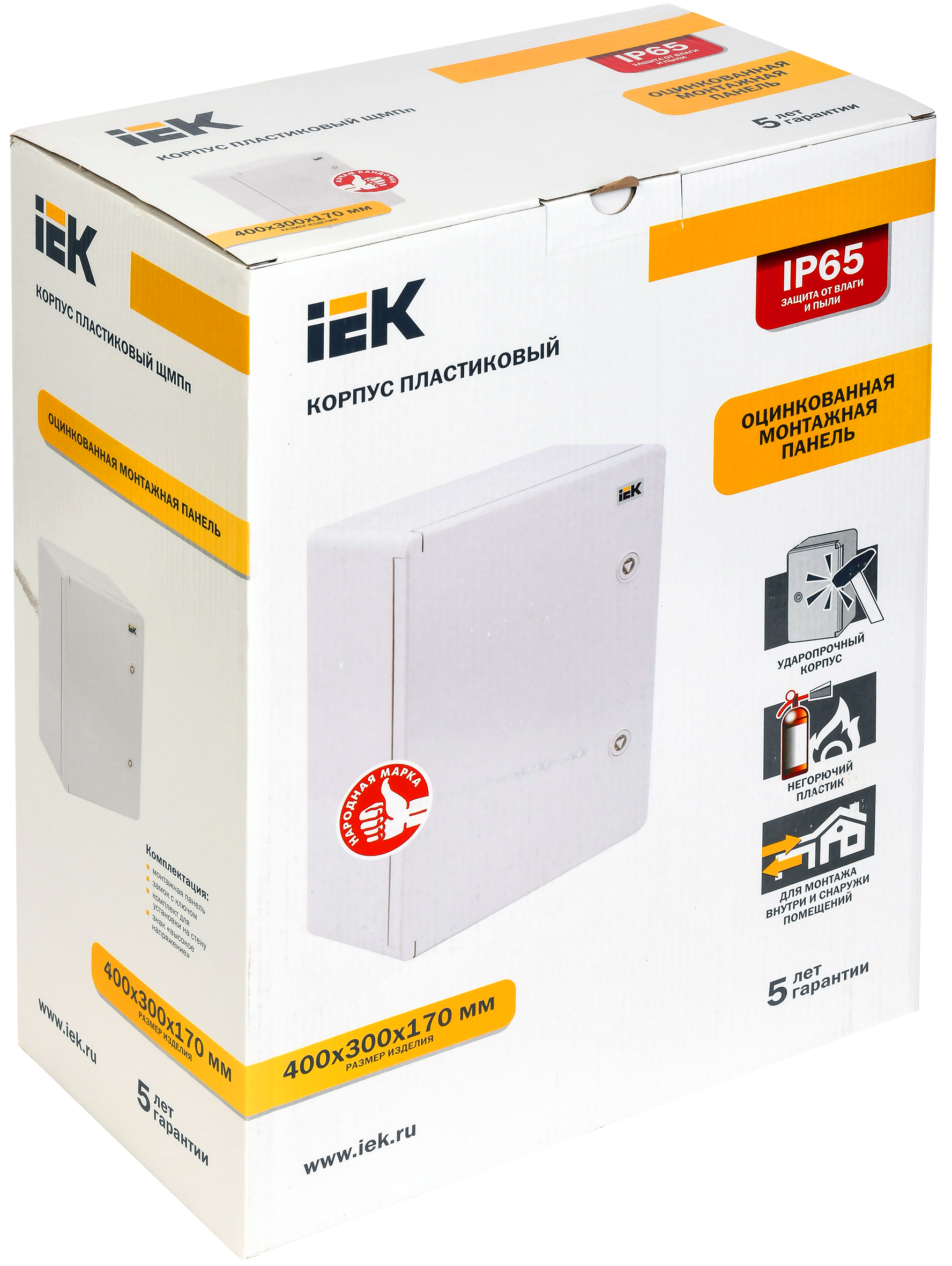 Корпус пластиковый ЩМПп 400х300х170мм УХЛ1 IP65 IEK