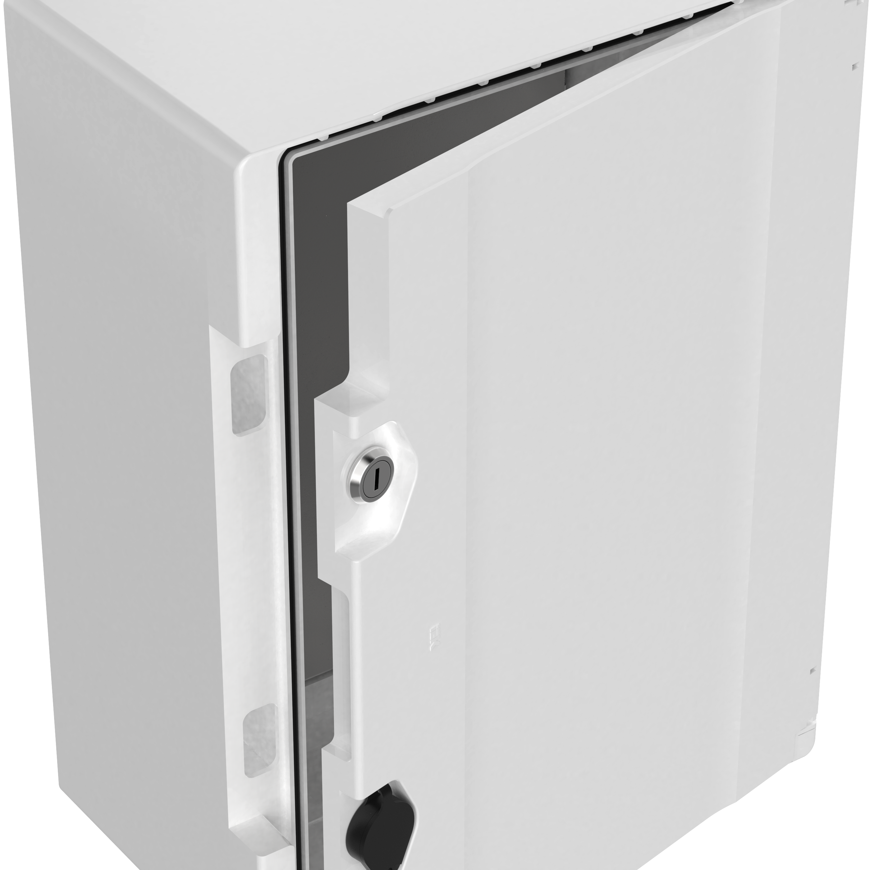 Дверь запирается на металлический замок, в комплекте к каждому корпусу замок с ключами.