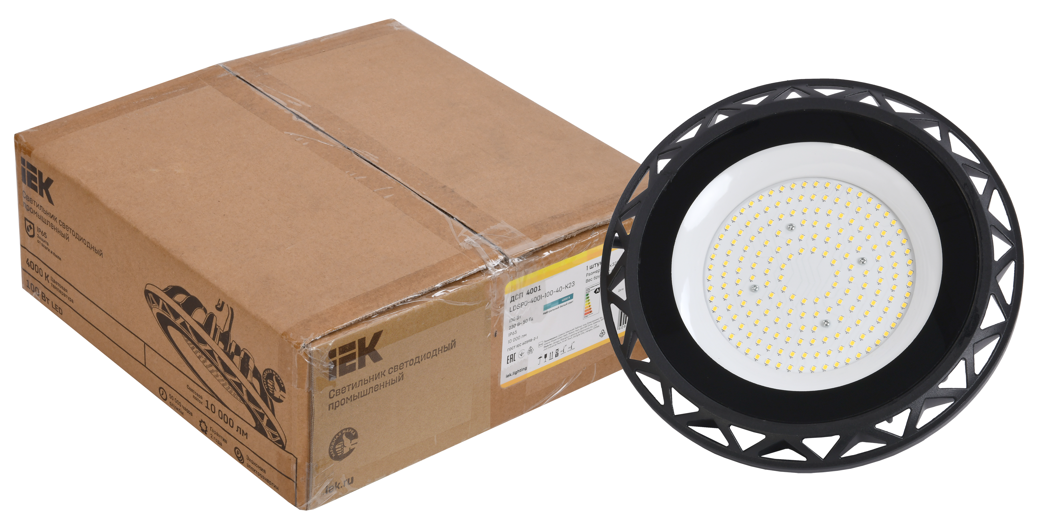 Светильник светодиодный ДСП 4001 100Вт 4000К IP65 алюминий IEK