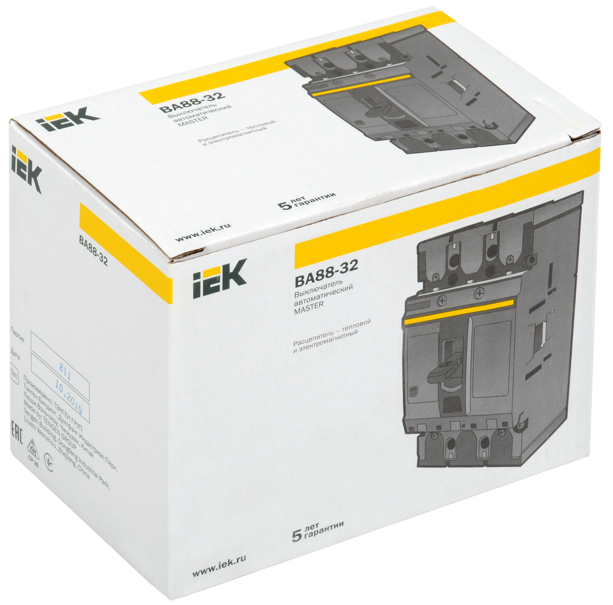Выключатель автоматический ВА88-32 3Р 32А 25кА MASTER IEK