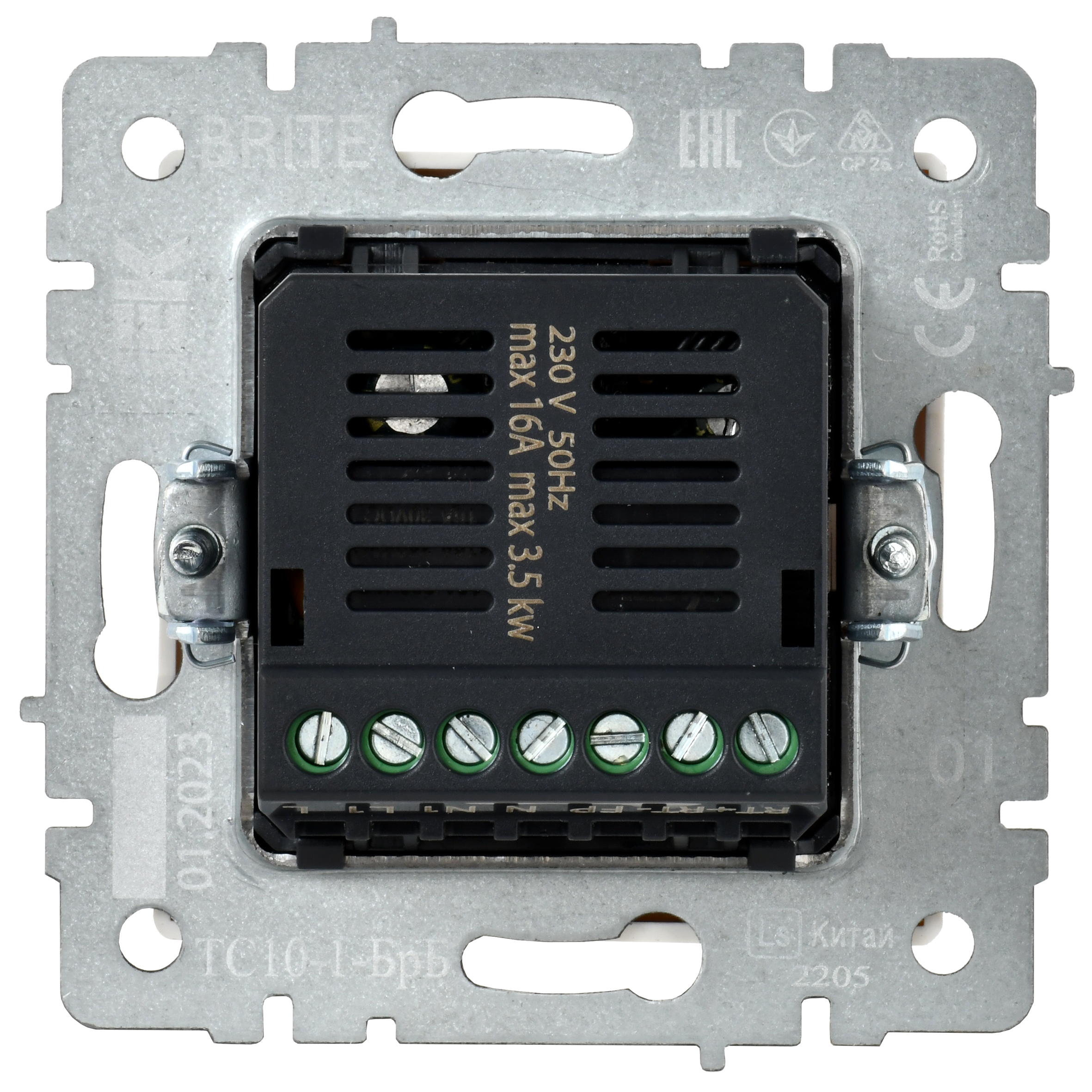 BRITE Термостат электронный с индикацией ТС10-1-БрБ белый IEK