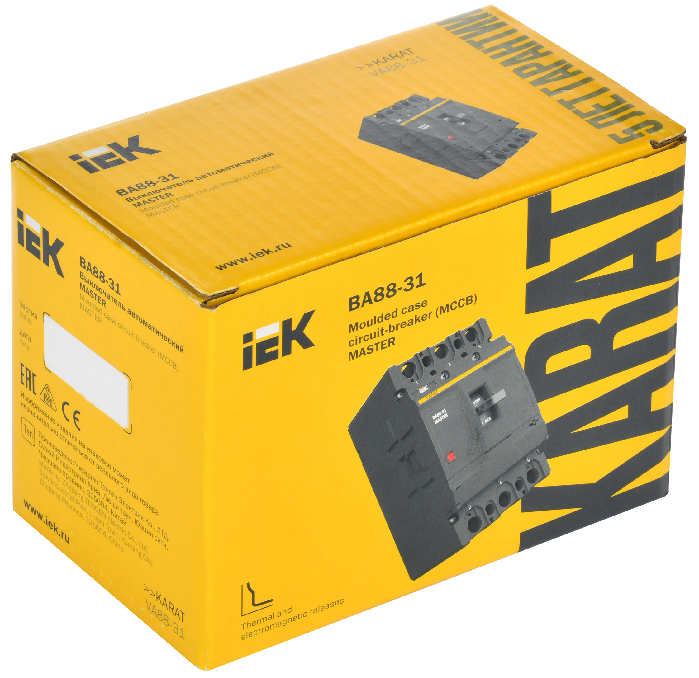 Выключатель автоматический ВА88-31 3Р 40А 25кА MASTER IEK