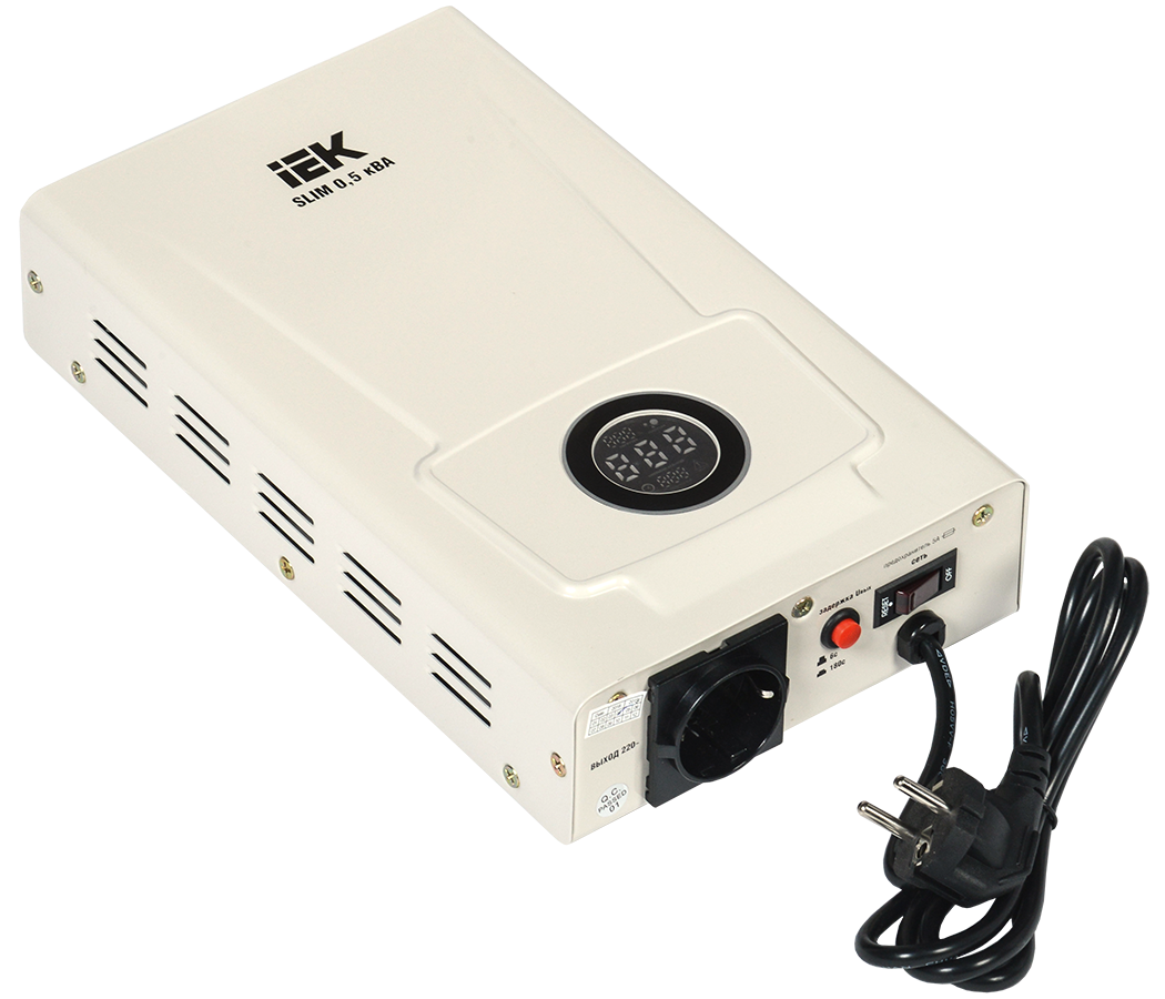 Стабилизатор напряжения настенный SLIM 0,5кВА IEK