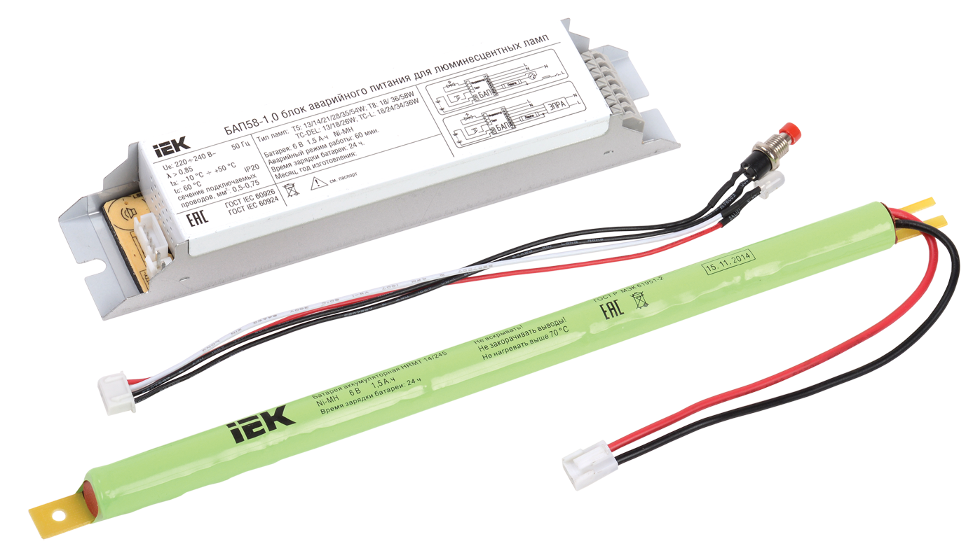 Блок аварийного питания БАП58-1,0 для ЛЛ/КЛЛ IEK