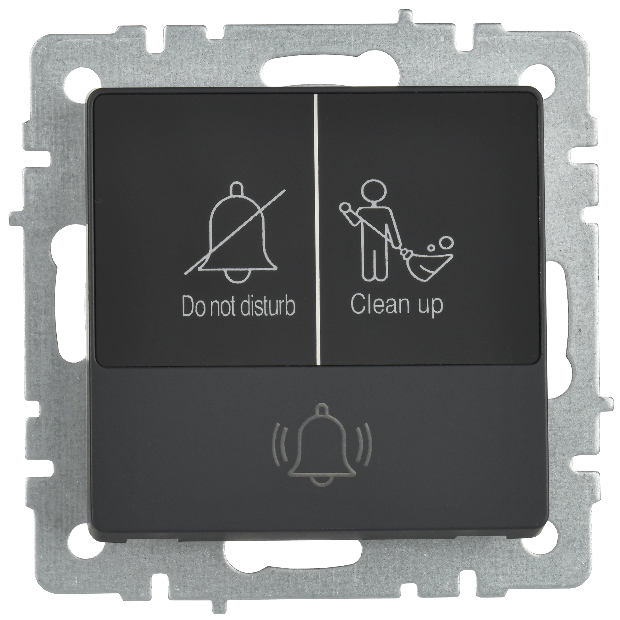 BRITE Кнопка звонка с индикацией для отелей 10А ВС10-1-9-БрГ графит IEK