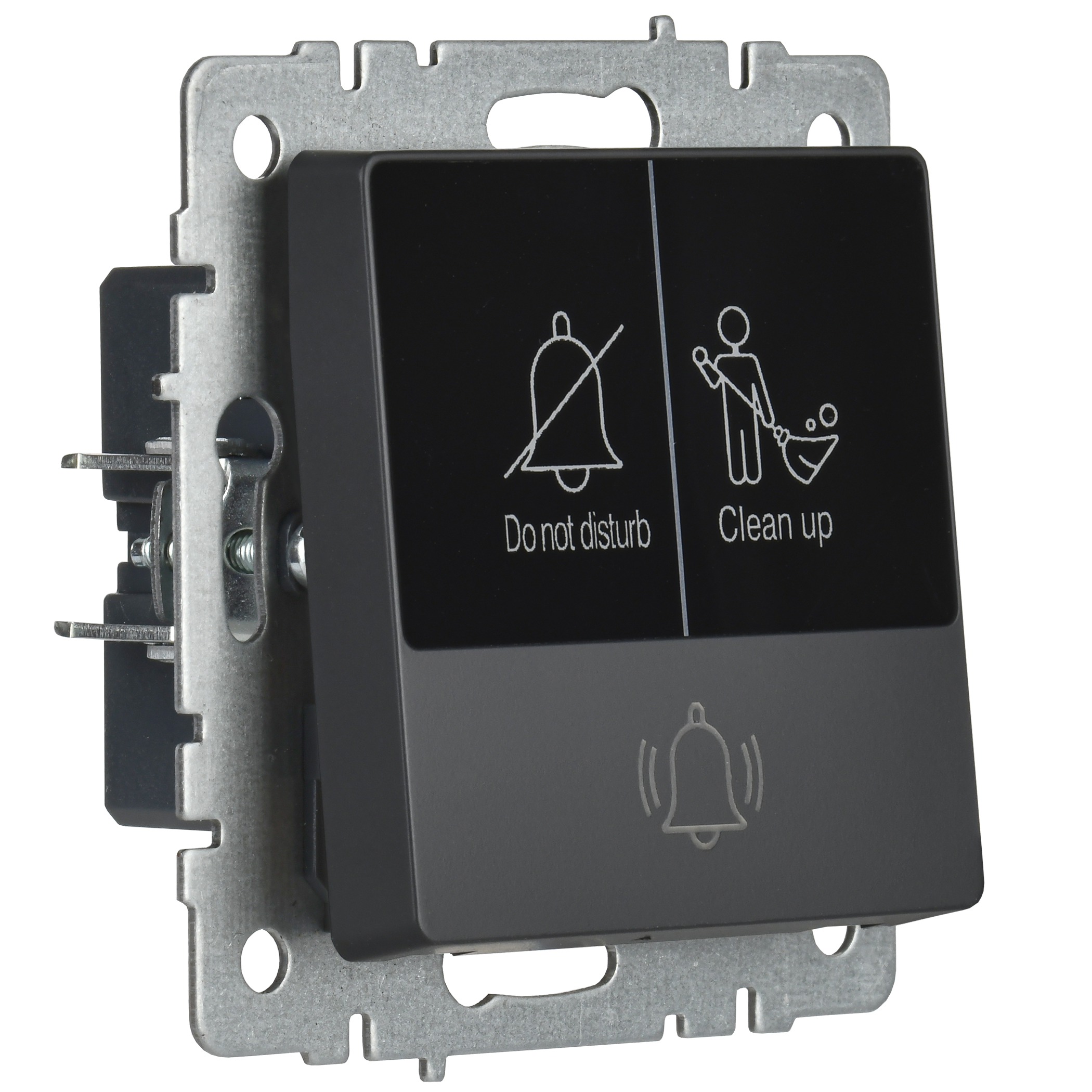 BRITE Кнопка звонка с индикацией для отелей 10А ВС10-1-9-БрГ графит IEK