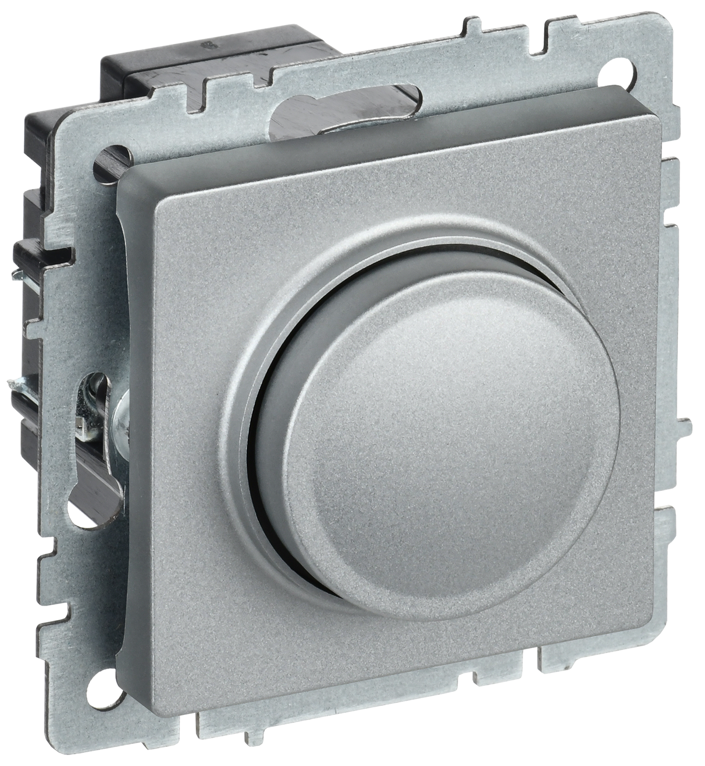 BRITE Светорегулятор поворотно-нажимной 600Вт СС10-1-0-БрА алюминий IEK