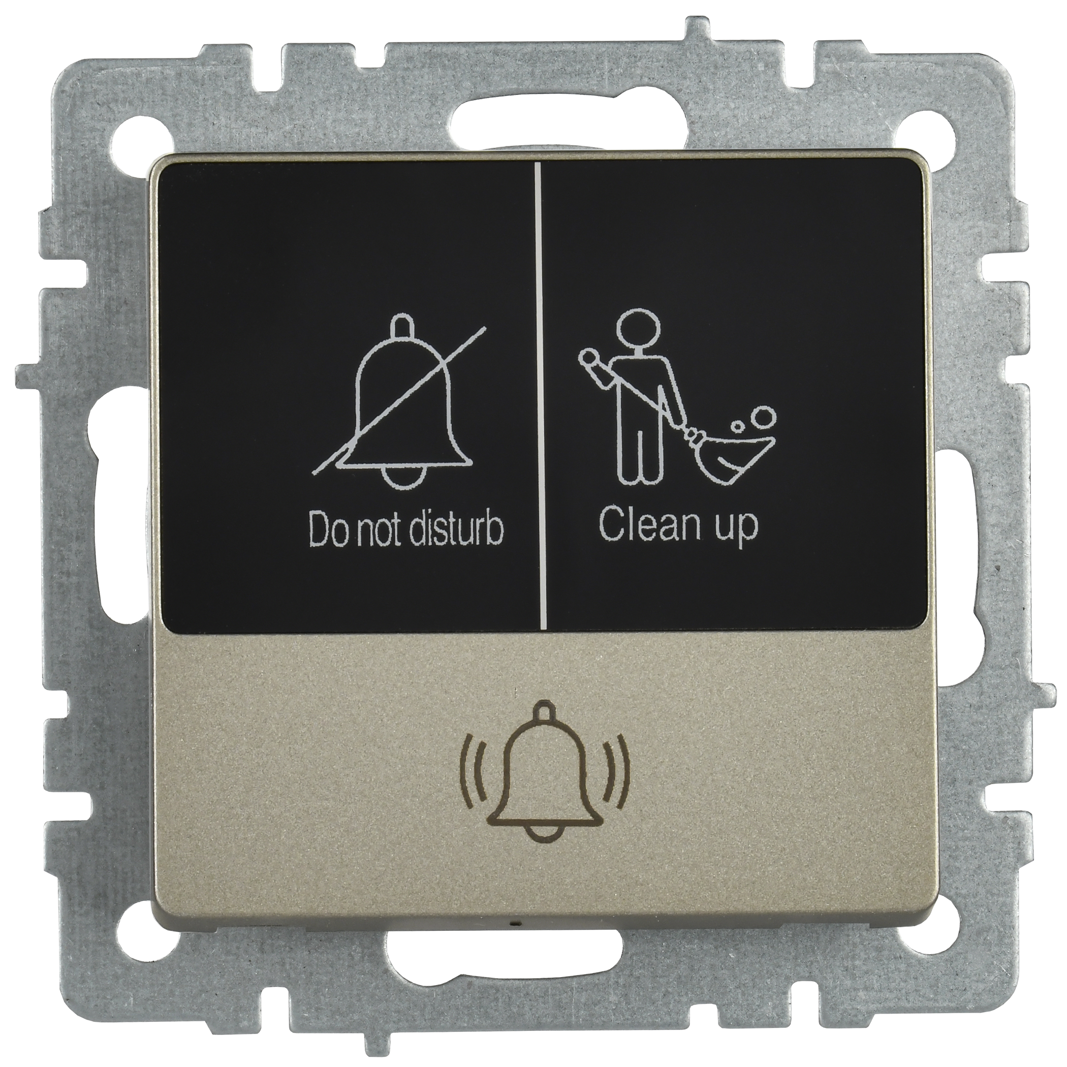 BRITE Кнопка звонка с индикацией для отелей 10А ВС10-1-9-БрШ шампань IEK