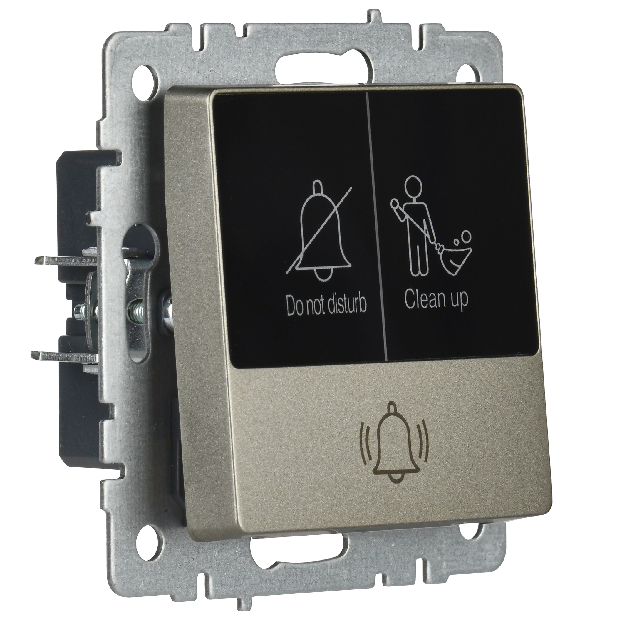 BRITE Кнопка звонка с индикацией для отелей 10А ВС10-1-9-БрШ шампань IEK